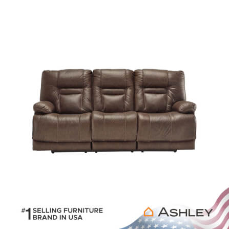 โซฟาปรับเอนไฟฟ้า 3 ที่นั่ง พร้อมพนักพิงศีรษะปรับได้ ASHLEY FURNITURE HOMESTORE รุ่น WURSTROW/3RRM สีน้ำตาล_1