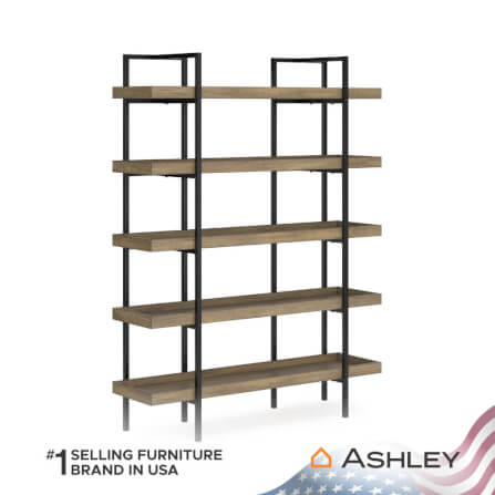 ชั้นวางหนังสือ ASHLEY FURNITURE HOMESTORE รุ่น MONTIA สีดำ_1