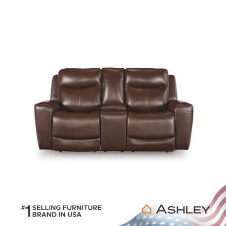 โซฟาปรับเอนนอนไฟฟ้า 2 ที่นั่งพร้อมที่วางแขน ASHLEY FURNITURE HOMESTORE  รุ่น MOMENTUM MOVES/2RRM สีน้ำตาลเข้ม_1