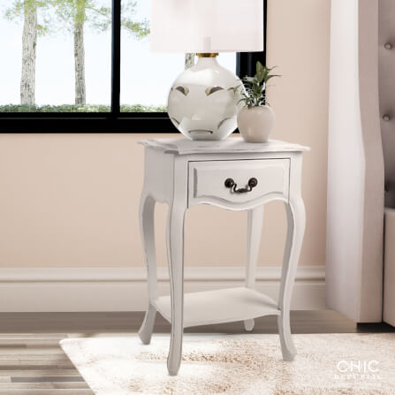 ตู้ข้างเตียง CHIC REPUBLIC รุ่น JULIET สีขาววินเทจ_2