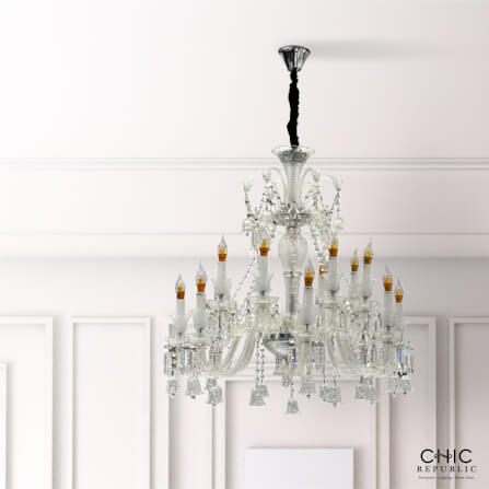 โคมไฟระย้า CHIC REPUBLIC รุ่น IRIANA/8+8 สีใส_2