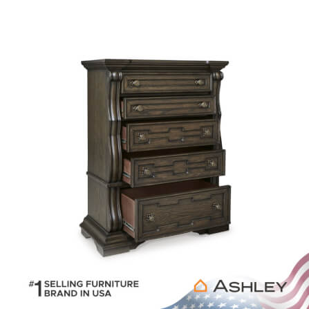 ตู้ลิ้นชัก 5 ลิ้นชัก ASHLEY FURNITURE HOMESTORE รุ่น MAYLEE/110 สีน้ำตาลเข้ม_2
