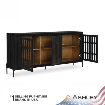 ตู้เตี้ยบานเปิด ASHLEY FURNITURE HOMESTORE รุ่น VALLISBURG/162 สีดำ_2