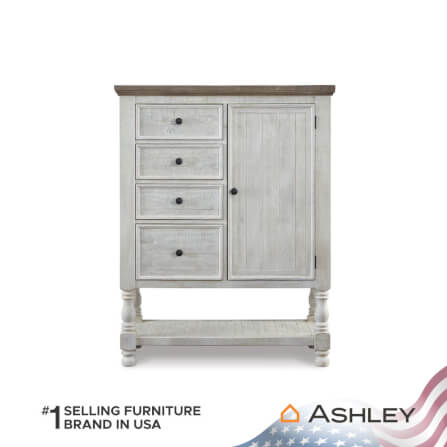 ตู้เตี้ยบานผสม ASHLEY FURNITURE HOMESTORE รุ่น HAVALANCE/113 สีขาววินเทจ_2