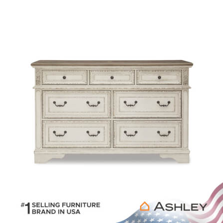 ตู้ลิ้นชัก 7 ลิ้นชัก ASHLEY FURNITURE HOMESTORE รุ่น REALYN/162 สีขาววินเทจ_2