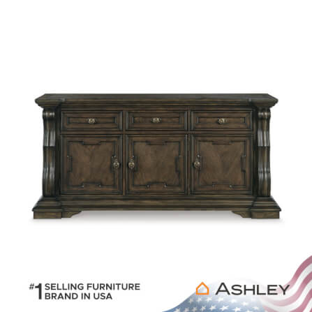 ตู้เตี้ยบานผสม ASHLEY FURNITURE HOMESTORE รุ่น MAYLEE/181 สีน้ำตาลเข้ม_2
