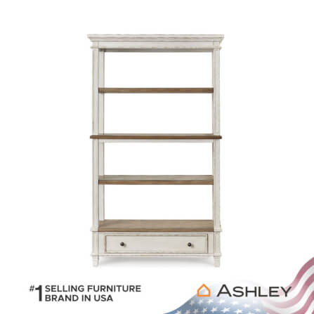 ชั้นวางของโล่ง 4 ชั้น 1 ลิ้นชัก ASHLEY FURNITURE HOMESTORE รุ่น REALYN สีขาววินเทจ_2
