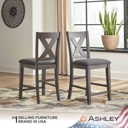 เก้าอี้บาร์ ASHLEY FURNITURE HOMESTORE รุ่น CAITBROOK สีน้ำตาลเข้ม_2