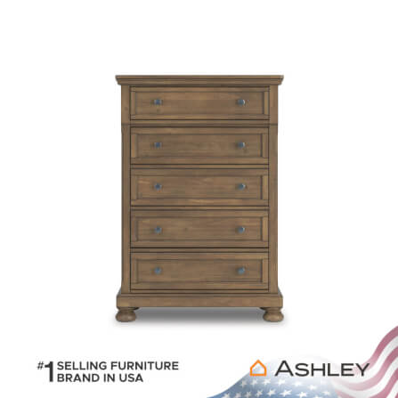 ตู้ลิ้นชัก 5 ลิ้นชัก ASHLEY FURNITURE HOMESTORE รุ่น VANDENMORE/100 สีน้ำตาล_2