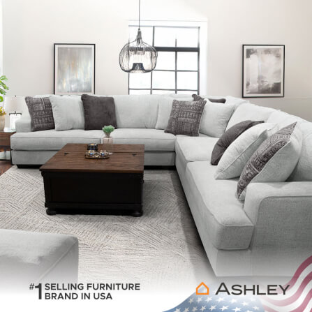 โซฟาตัว L ด้านซ้าย-ขวา ASHLEY FURNITURE HOMESTORE รุ่น RAWCLIFFE/R-L สีเทาอ่อน_2