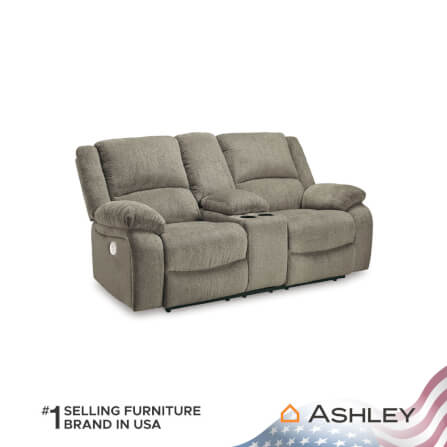 โซฟาปรับเอนไฟฟ้า 2 ที่นั่งพร้อมที่วางแขน ASHLEY FURNITURE HOMESTORE รุ่น DRAYCOLL/2RRM สีน้ำตาลอ่อน_2