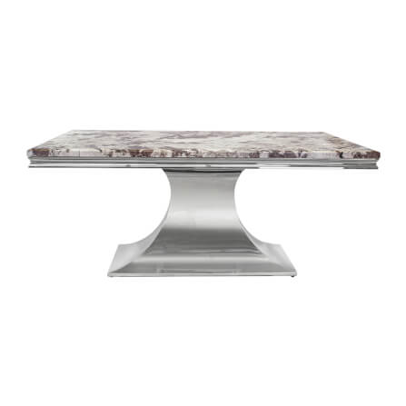 โต๊ะอาหารหินอ่อนสังเคราะห์ CHIC REPUBLIC รุ่น HERNANDEZ-CH/180 MARBLE สีขาวและเทา_2