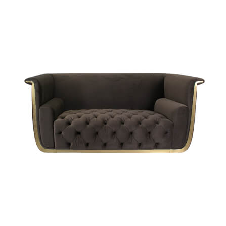 โซฟา 2 ที่นั่ง CHIC REPUBLIC รุ่น OZCAR-M/2 สีน้ำตาลเข้ม_3