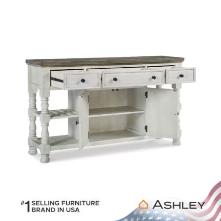 ตู้เตี้ยบานผสม ASHLEY FURNITURE HOMESTORE รุ่น HAVALANCE/170 สีขาววินเทจ_3