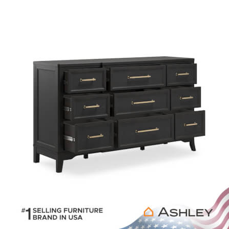 ตู้ลิ้นชัก 9 ลิ้นชัก ASHLEY FURNITURE HOMESTORE รุ่น WELLTERN/167 สีดำ_3