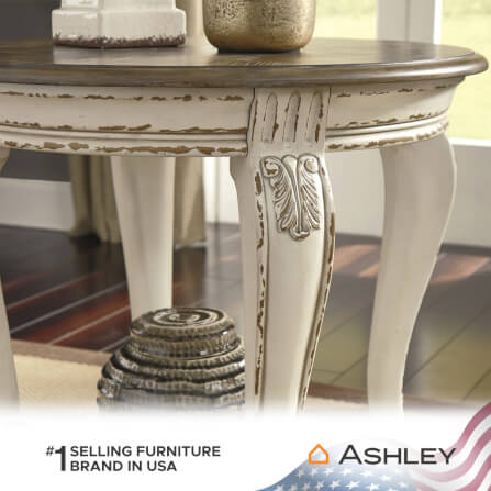 โต๊ะข้าง ASHLEY FURNITURE HOMESTORE รุ่น REALYN/66 สีขาววินเทจ_3