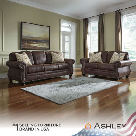 โซฟา 2 ที่นั่ง ASHLEY FURNITURE HOMESTORE รุ่น W80070-O/2 สีน้ำตาลเข้ม_3