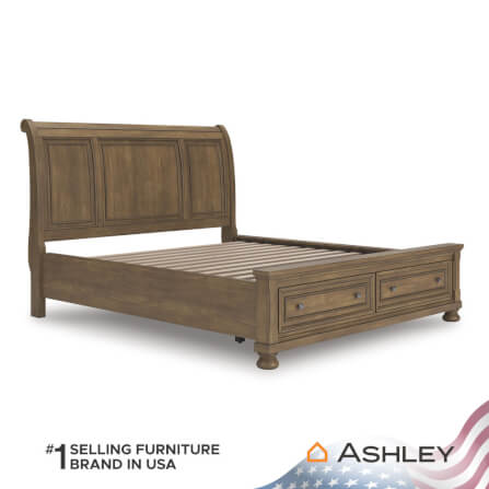 เตียง 6 ฟุต ASHLEY FURNITURE HOMESTORE รุ่น VANDENMORE/180 สีน้ำตาล_3