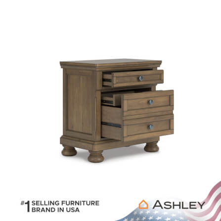 ตู้ข้างเตียง ASHLEY FURNITURE HOMESTORE รุ่น VANDENMORE สีน้ำตาล_3