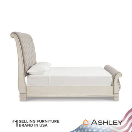 เตียงนอนขนาด 6 ฟุต ASHLEY FURNITURE HOMESTORE รุ่น REALYN/180 สีขาววินเทจ_3