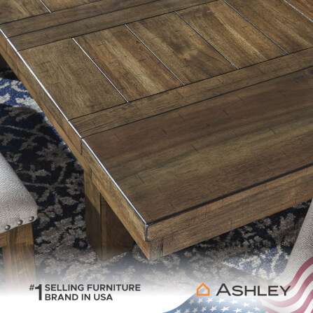 โต๊ะอาหาร ปรับขนาดได้ ASHLEY FURNITURE HOMESTORE รุ่น MORIVILLE/158-218 สีน้ำตาล_3