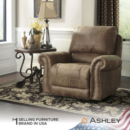 โซฟาปรับเอนนอน 1 ที่นั่ง ASHLEY FURNITURE HOMESTORE รุ่น LARKINHURST/1R สีน้ำตาล_3