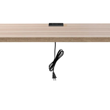 โต๊ะทำงานพร้อมที่ชาร์จUSB+ปลั๊กไฟ RINA HEY รุ่น OWEN-A PLUS สีน้ำตาลอ่อน_4