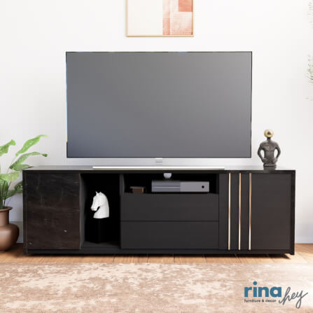 ตู้วางทีวี RINA HEY MODERNO/160 สีดำ_4
