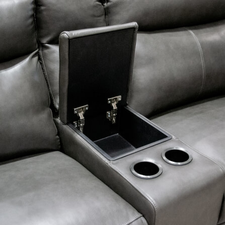 โซฟาปรับเอนนอนเข้ามุมด้านซ้ายไฟฟ้า CHIC REPUBLIC รุ่น BROMPTON/RRRM-L สีเทาเข้ม_4