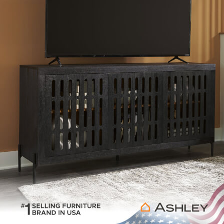 ตู้เตี้ยบานเปิด ASHLEY FURNITURE HOMESTORE รุ่น VALLISBURG/162 สีดำ_4