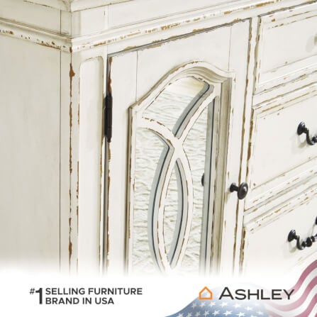 ตู้เตี้ยบานผสม ASHLEY FURNITURE HOMESTORE รุ่น REALYN/162 สีขาววินเทจ_4