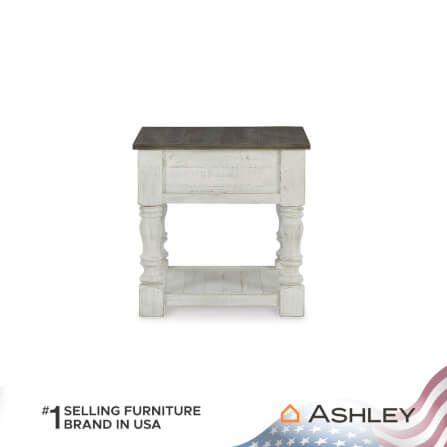 โต๊ะข้าง ASHLEY FURNITURE HOMESTORE รุ่น HAVALANCE/63 สีขาววินเทจ_4