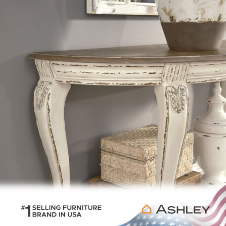 โต๊ะคอนโซล ASHLEY FURNITURE HOMESTORE รุ่น REALYN/121 สีขาววินเทจ_4