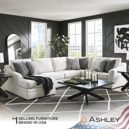 โซฟาตัว L ด้านซ้าย ASHLEY FURNITURE HOMESTORE รุ่น KORALYNN/L สีขาว_4