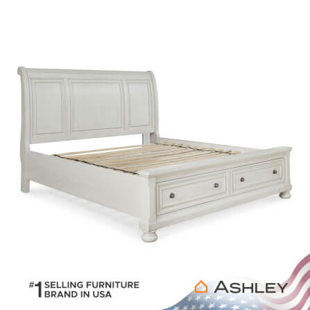 เตียงนอนขนาด 6 ฟุต ASHLEY FURNITURE HOMESTORE รุ่น ROBBINSDALE/180 สีขาววินเทจ_4