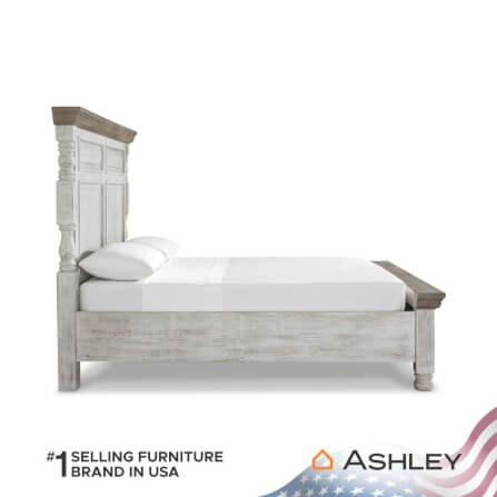 เตียงนอนขนาด 6 ฟุต ASHLEY FURNITURE HOMESTORE รุ่น HAVALANCE/180 สีขาววินเทจ_4