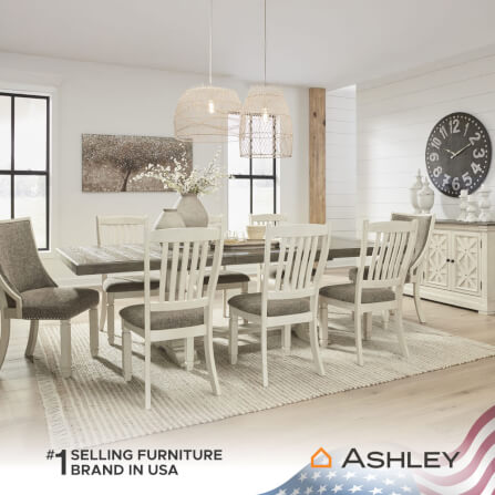 โต๊ะอาหาร ปรับขนาดได้ ASHLEY FURNITURE HOMESTORE รุ่น BOLANBURG/200-262 สีไม้ธรรมชาติ_4
