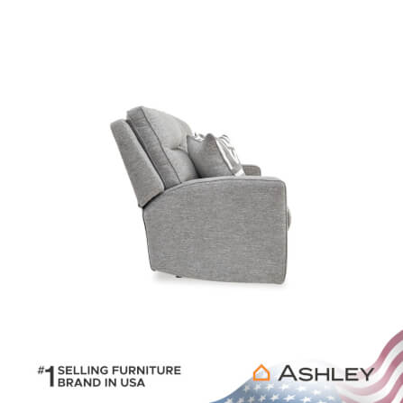 โซฟาปรับเอนไฟฟ้า 2 ที่นั่งพร้อมที่วางแขน ASHLEY FURNITURE HOMESTORE รุ่น BISCOE/2RRM สีเทาอ่อน_4