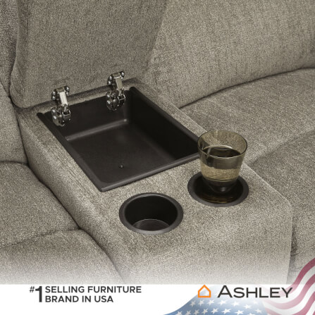 โซฟาปรับเอนไฟฟ้า 2 ที่นั่งพร้อมที่วางแขน ASHLEY FURNITURE HOMESTORE รุ่น DRAYCOLL/2RRM สีน้ำตาลอ่อน_4