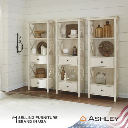 ตู้สูง บานผสม ASHLEY FURNITURE HOMESTORE รุ่น BOLANBURG/64 สีขาววินเทจ_5