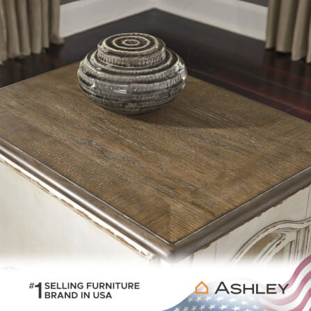 โต๊ะข้าง ASHLEY FURNITURE HOMESTORE รุ่น REALYN/45 สีขาววินเทจ_5
