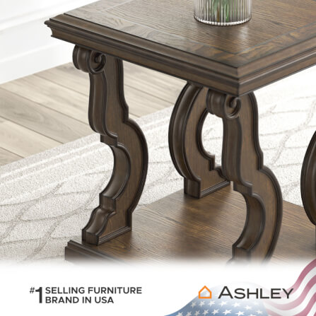 โต๊ะข้าง ASHLEY FURNITURE HOMESTORE รุ่น MAYLEE/70 ขนาด 70 ซม. สีน้ำตาลเข้ม_5