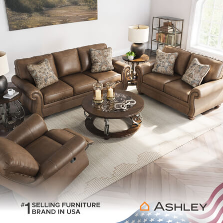 โซฟา 3 ที่นั่ง ASHLEY FURNITURE HOMESTORE รุ่น SHADSBURNE/3 สีน้ำตาล_5