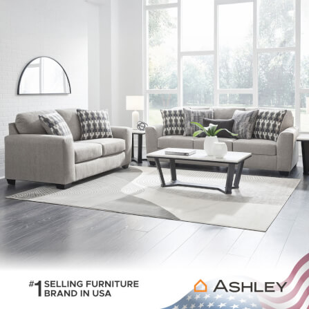 โซฟา 2 ที่นั่ง ASHLEY FURNITURE HOMESTORE รุ่น AVENAL PARK/2 สีเทาอ่อน_5