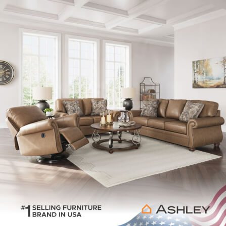 โซฟา 2 ที่นั่ง ASHLEY FURNITURE HOMESTORE รุ่น SHADSBURNE/2 สีน้ำตาล_5