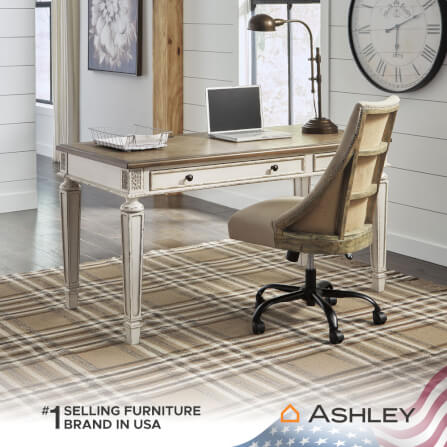 โต๊ะทำงาน ASHLEY FURNITURE HOMESTORE รุ่น REALYN/152 สีขาววินเทจ_5