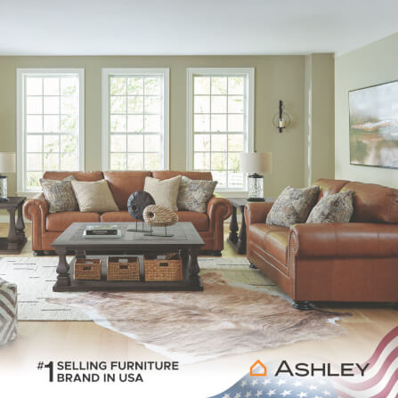 โซฟา 2 ที่นั่ง ASHLEY FURNITURE HOMESTORE รุ่น CARIANNA/2 สีน้ำตาล_5