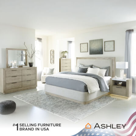 เตียงนอนขนาด 6 ฟุต ASHLEY FURNITURE HOMESTORE รุ่น HENNINGTON/180 สีไม้ธรรมชาติ_5