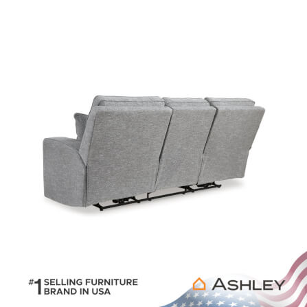 โซฟาปรับเอนไฟฟ้า 3 ที่นั่ง พร้อมพนักพิงศีรษะปรับได้ ASHLEY FURNITURE HOMESTORE รุ่น BISCOE/3RRM สีเทาอ่อน_5