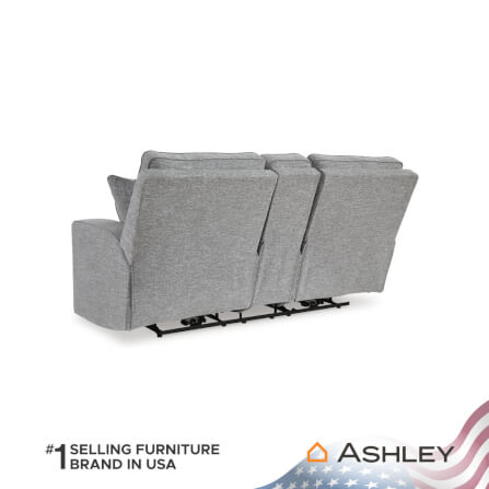 โซฟาปรับเอนไฟฟ้า 2 ที่นั่งพร้อมที่วางแขน ASHLEY FURNITURE HOMESTORE รุ่น BISCOE/2RRM สีเทาอ่อน_5